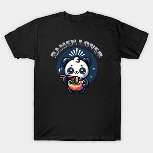 Cute Panda Eating Ramen T-Shirt